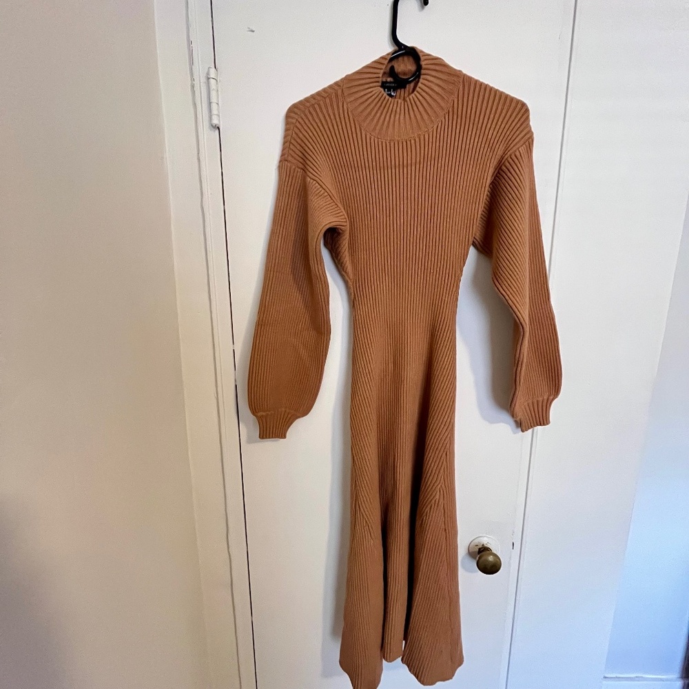 Forever 21 Mock Neck Sweater Midi Dress